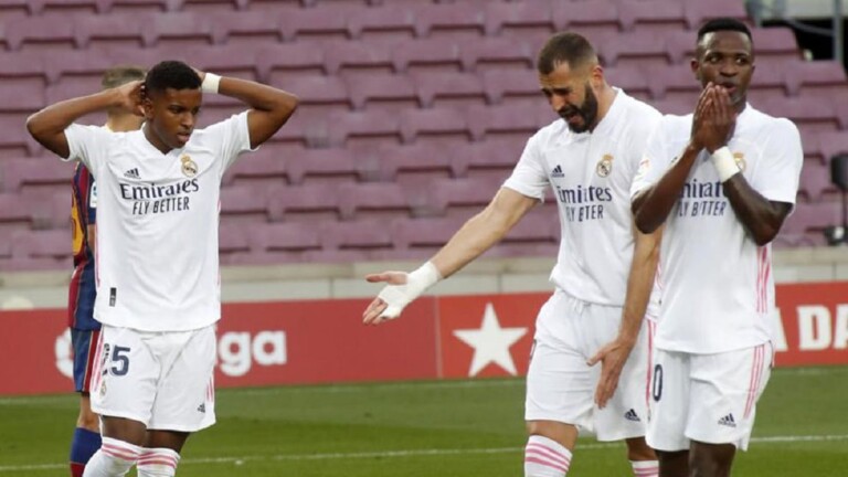 Rodrygo, Benzema et Vinicius Jr