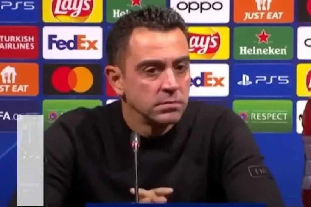 Xavi en confÃ©rence de presse