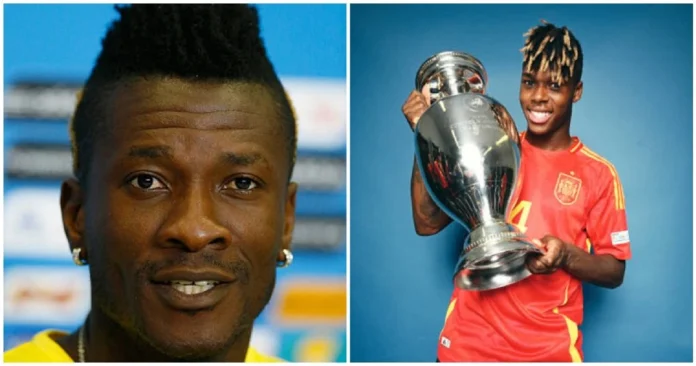 Asamoah Gyan et Nico Williams